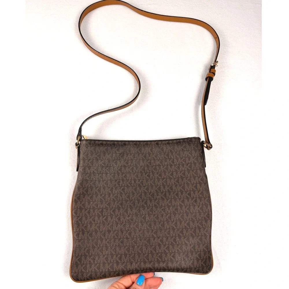 Michael Kors Adele Messenger Crossbody Bag Brown